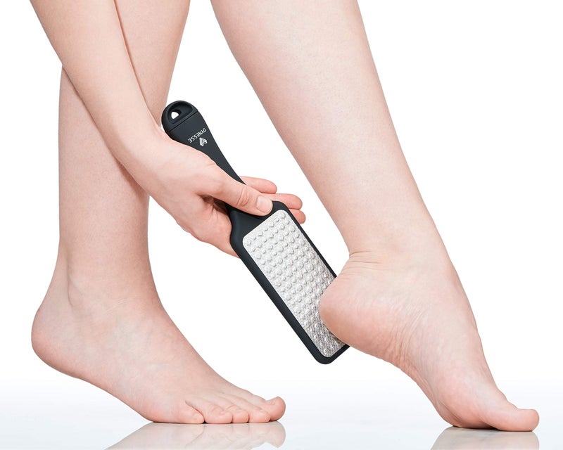 DYNESSE Foot File. Best Premium Pedicure Foot Rasp and Callus Remover. 3-in-1 Tool. Removes Hard Skin. No Risk of Injury. Stainless Steel. Ergonomic Handle. Washable. Works on Both Wet and Dry Feet. - Image 3